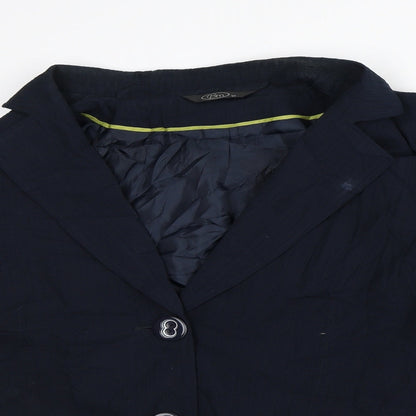 Bonmarché Womens Blue Striped Jacket Blazer Size 18