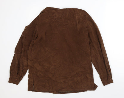 Miss Sukkimani Womens Brown Striped Jacket Blazer Size L