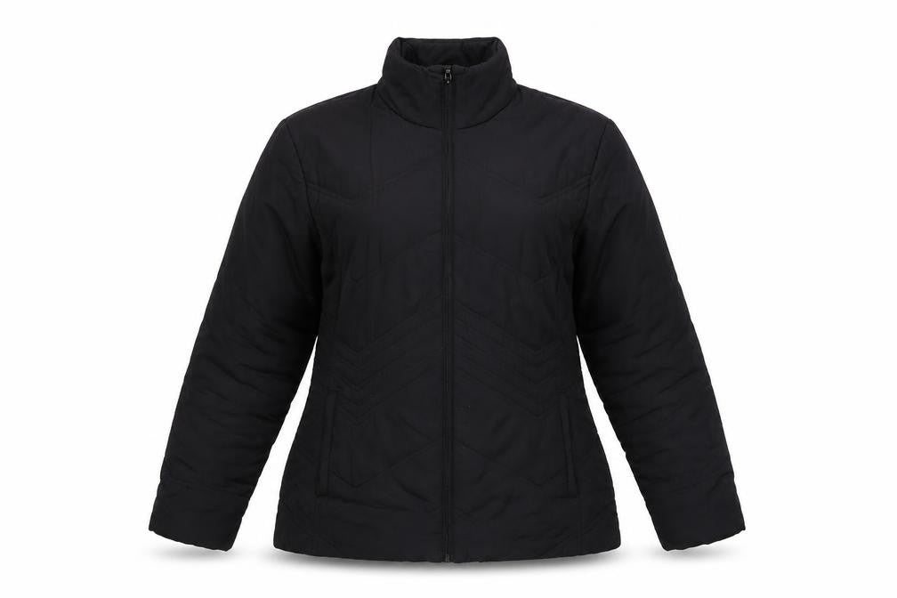 Womens UK Size 14 George Black Quilted Coat