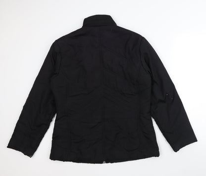 George Womens Black Quilted Coat Size 14
