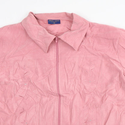 East Line Womens Pink Floral Jacket Size M