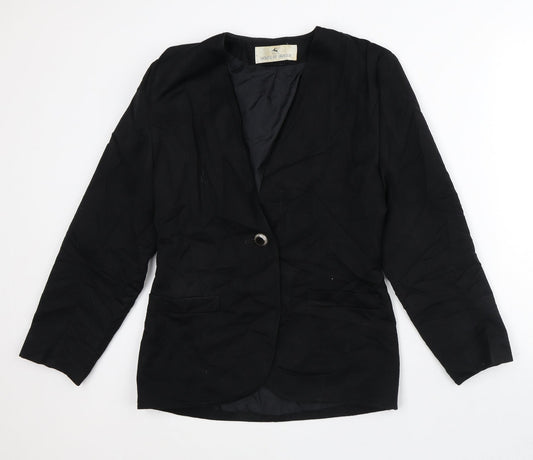 House of Fraser Womens Black Jacket Blazer Size 10