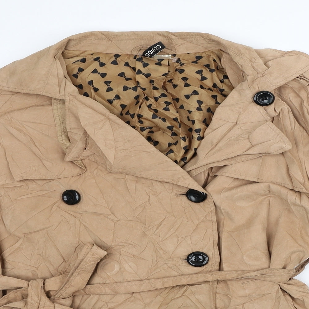 Womens UK Size 14 Divided Brown Overcoat