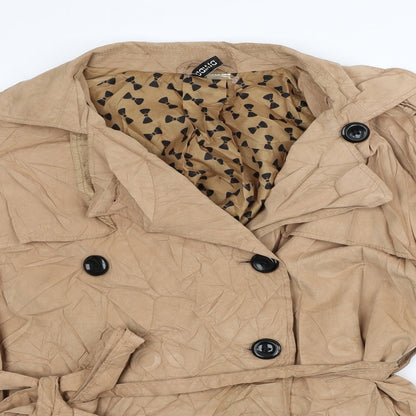 Womens UK Size 14 Divided Brown Overcoat