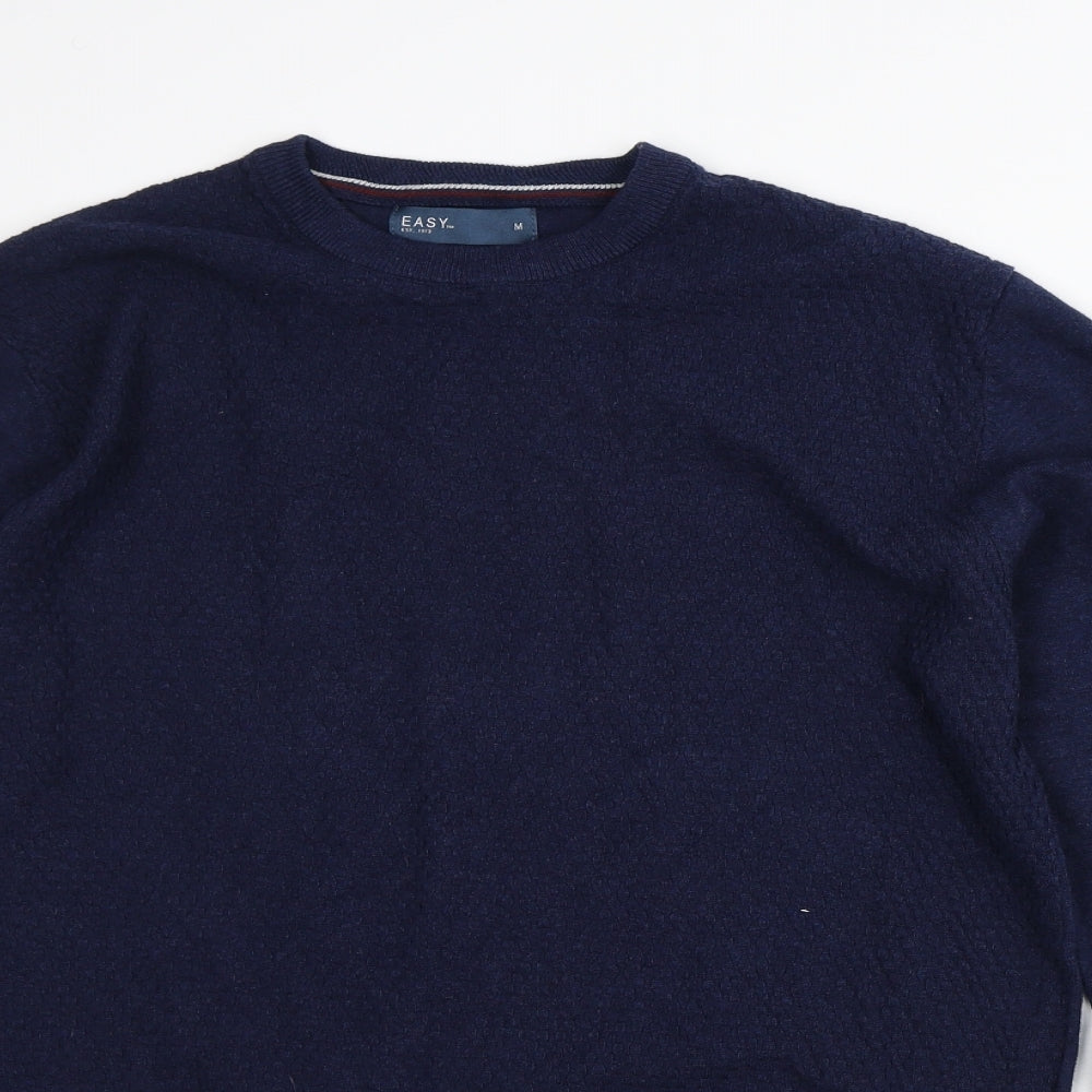 Mens UK Size M Easy Blue Pullover Sweatshirt