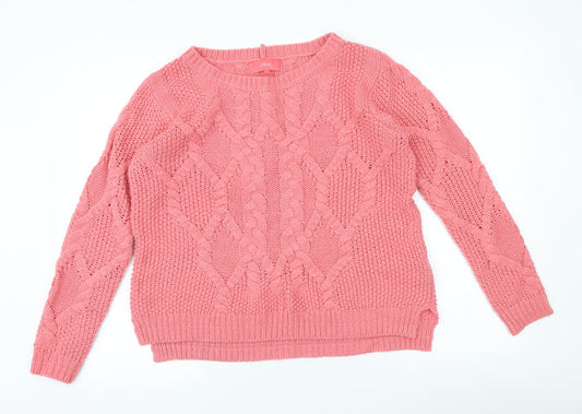 Womens UK Size 12 NEXT Pink Pullover Jumper