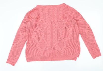 Womens UK Size 12 NEXT Pink Pullover Jumper