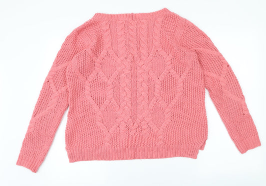 Womens UK Size 12 NEXT Pink Pullover Jumper