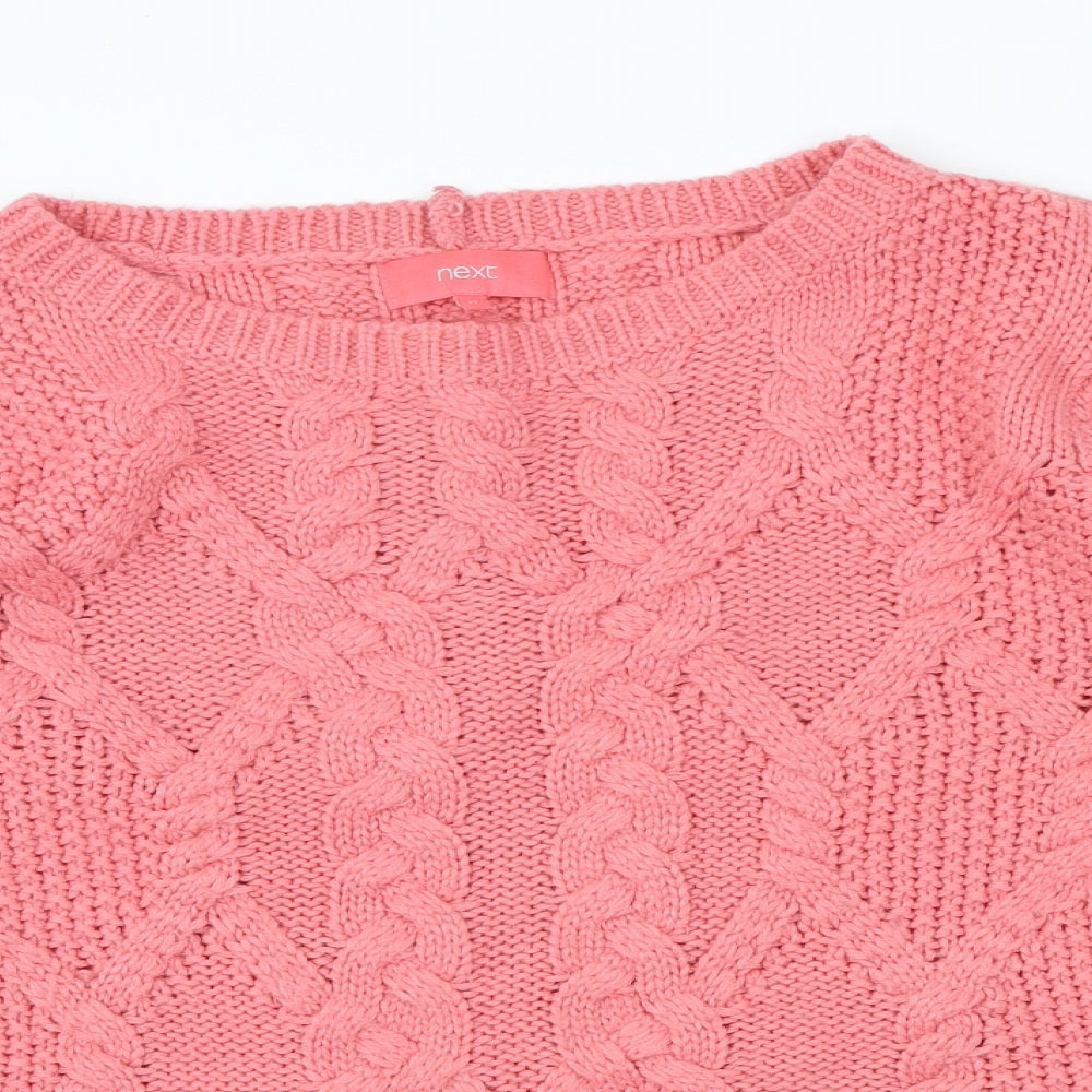 Womens UK Size 12 NEXT Pink Pullover Jumper