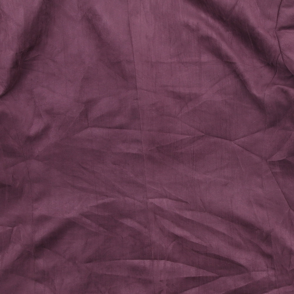 Gray&Osbourn Womens Purple Polyester Jacket Blazer Size 16