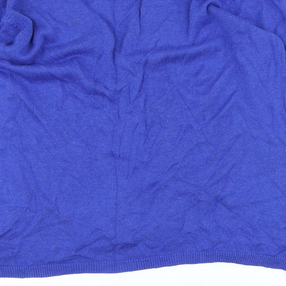 Alba Moda Womens Blue V-Neck Viscose Cardigan Jumper Size 12
