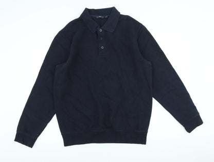 Mens UK Size M Easy Blue Pullover Sweatshirt