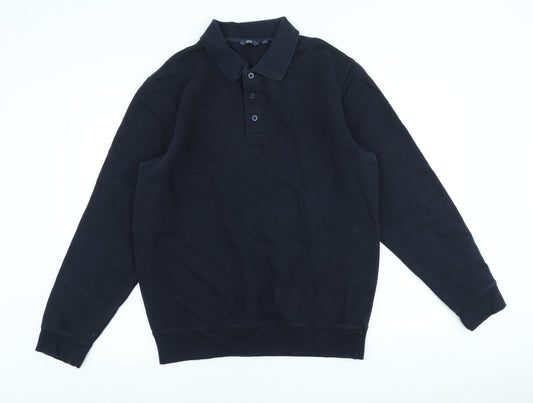 Mens UK Size M Easy Blue Pullover Sweatshirt