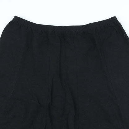 Anthology Womens Black Viscose Pleated Skirt Size 16