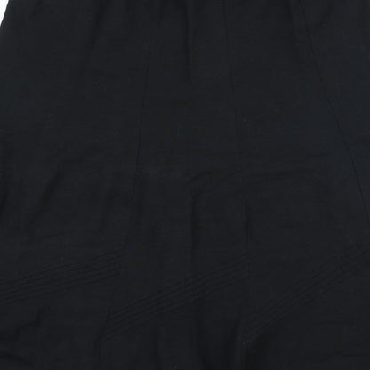 Anthology Womens Black Viscose Pleated Skirt Size 16