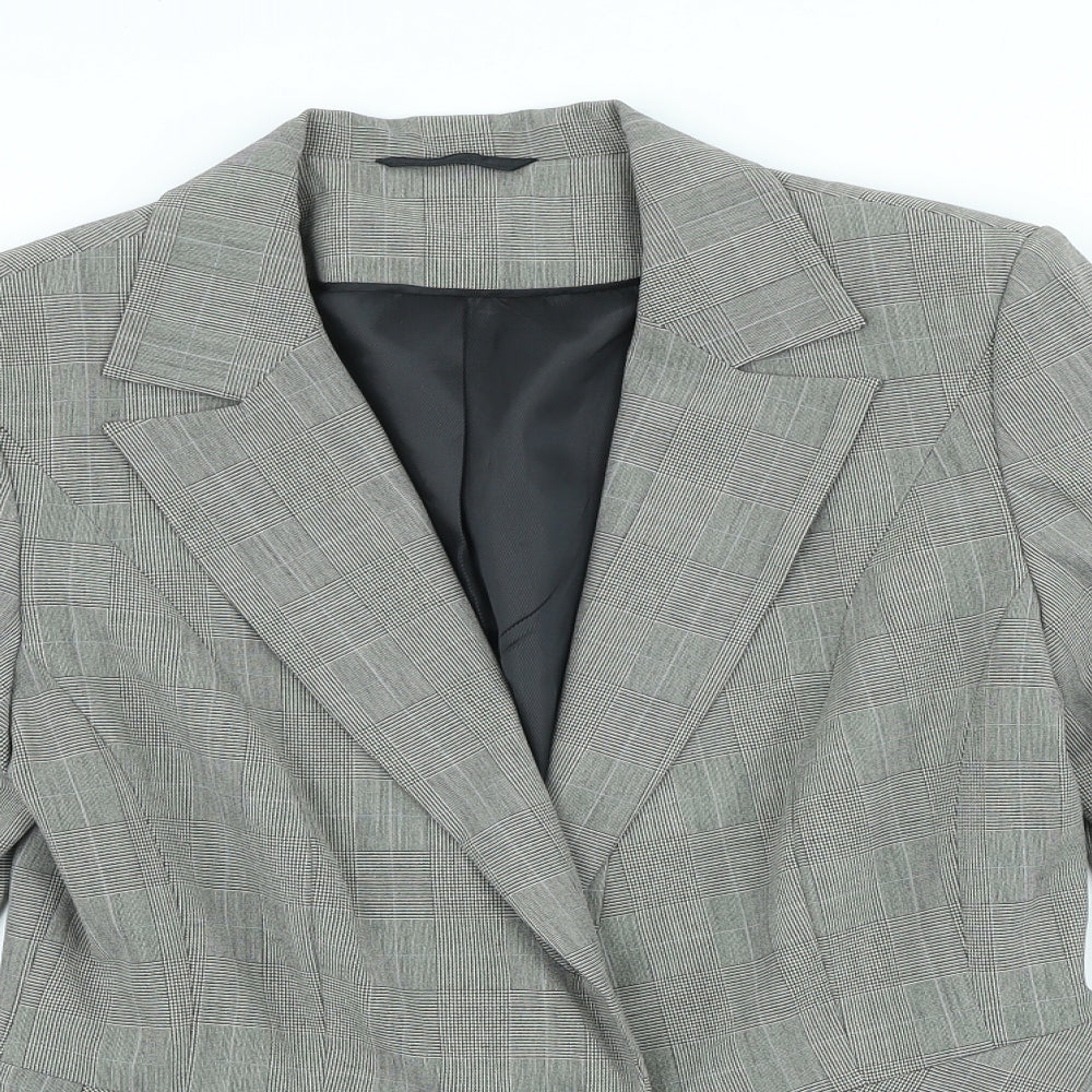 Dorothy Perkins Womens Yellow Plaid Polyester Jacket Blazer Size 10