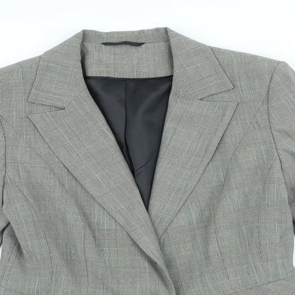 Dorothy Perkins Womens Yellow Plaid Polyester Jacket Blazer Size 10