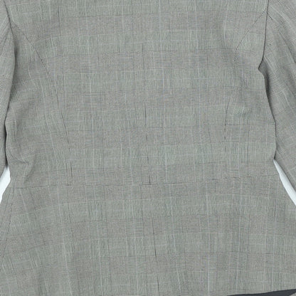 Dorothy Perkins Womens Yellow Plaid Polyester Jacket Blazer Size 10