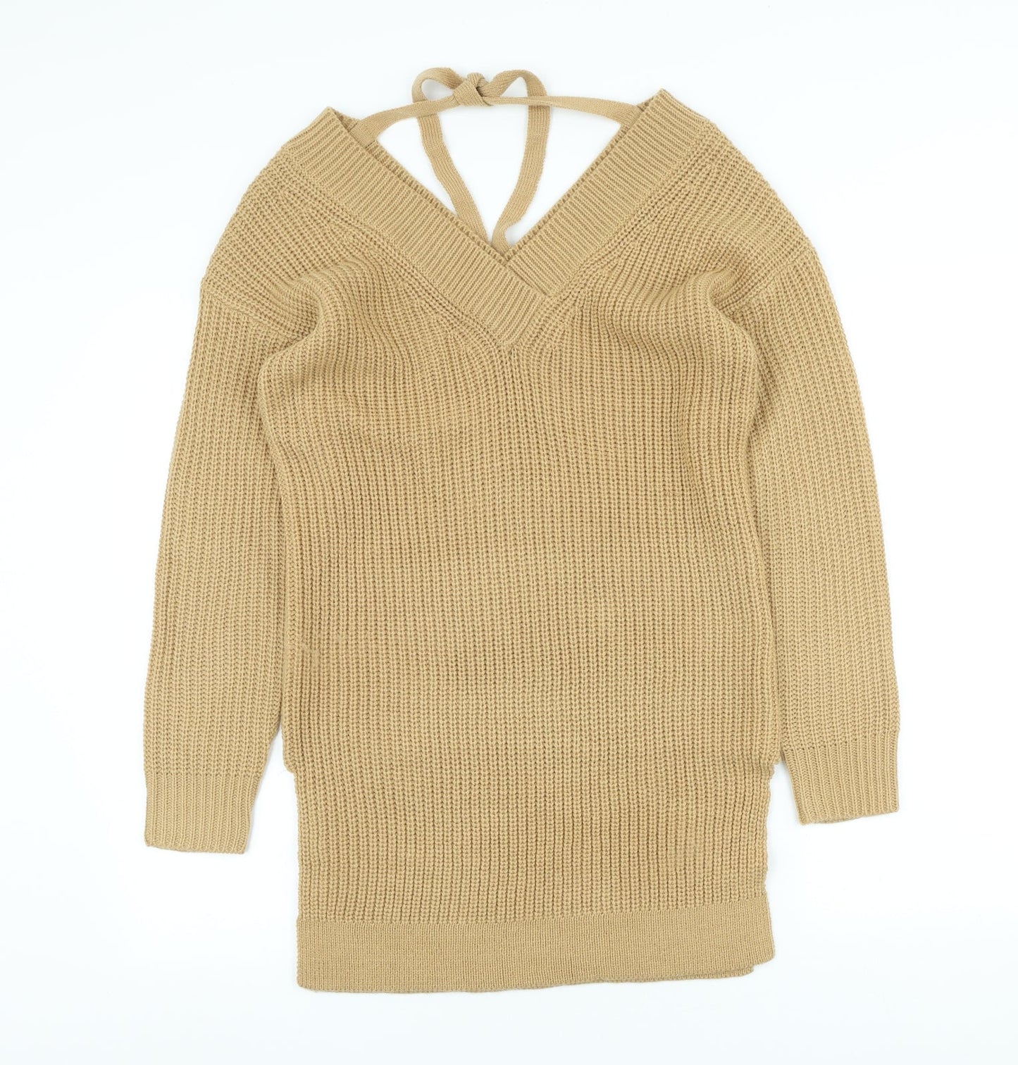 Womens UK Size XS Dorothy Perkins Beige Pullover Jumper