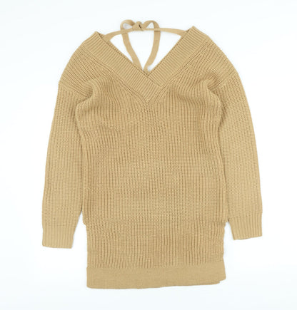 Womens UK Size XS Dorothy Perkins Beige Pullover Jumper