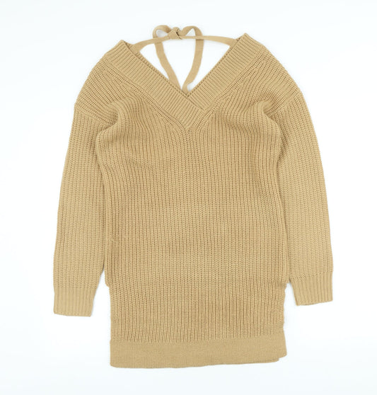 Womens UK Size XS Dorothy Perkins Beige Pullover Jumper