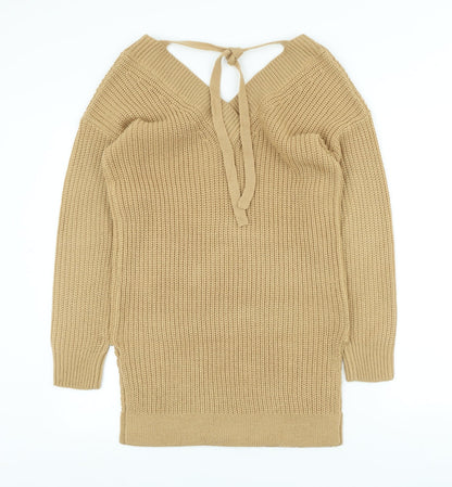 Womens UK Size XS Dorothy Perkins Beige Pullover Jumper