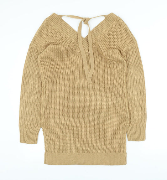 Womens UK Size XS Dorothy Perkins Beige Pullover Jumper