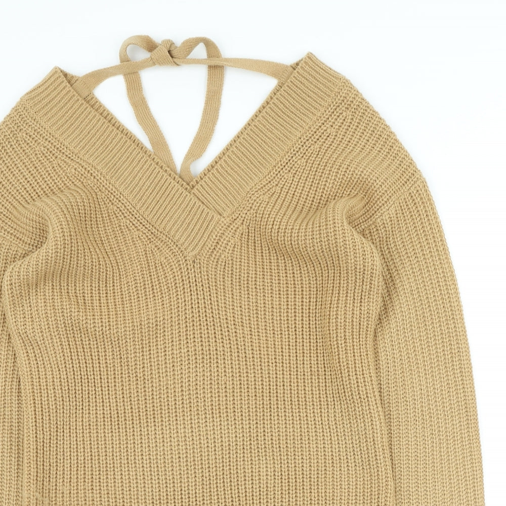 Womens UK Size XS Dorothy Perkins Beige Pullover Jumper