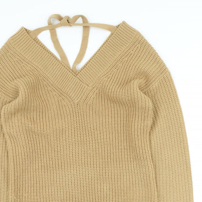 Womens UK Size XS Dorothy Perkins Beige Pullover Jumper