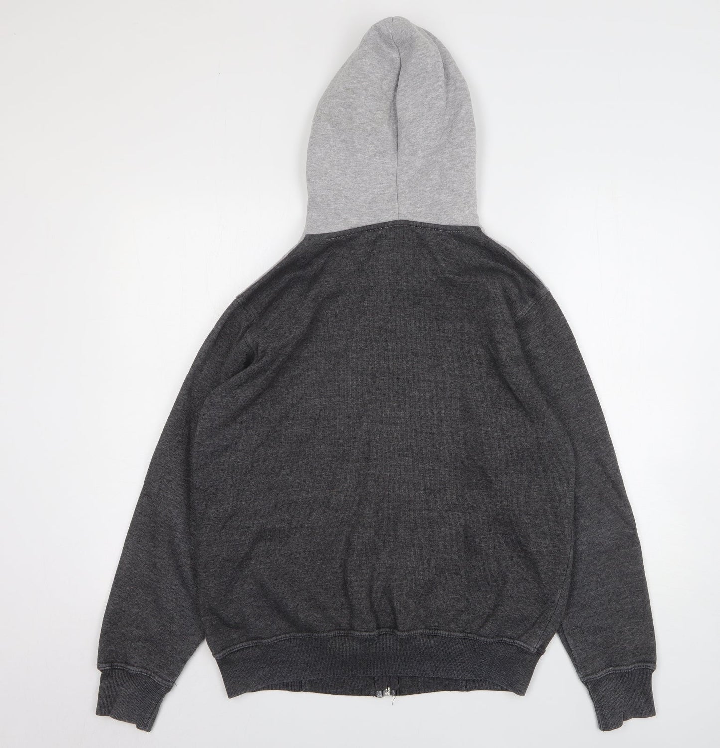 GR. Raw Womens Grey Cotton Full Zip Hoodie Size S