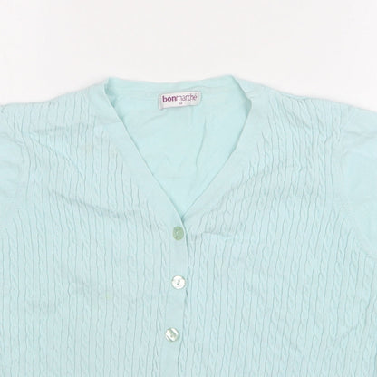 Womens UK Size M Bonmarché Green Cardigan Jumper
