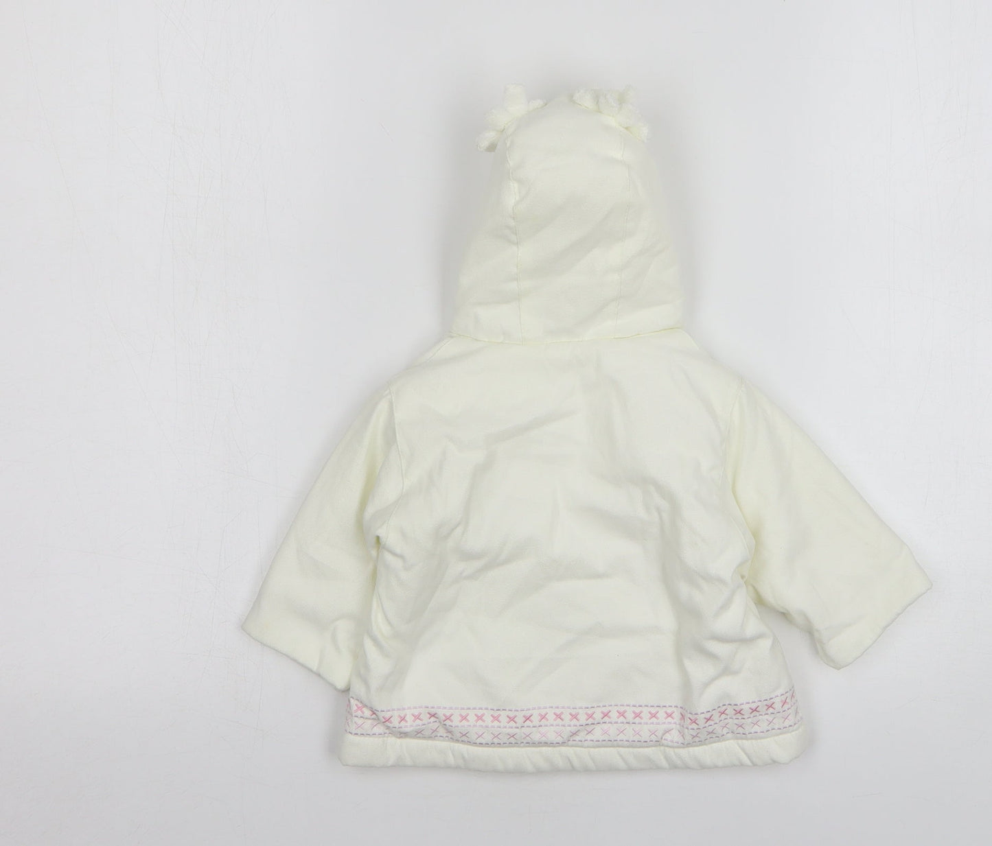 Mothercare Girls White Jacket Size 0-3 Months