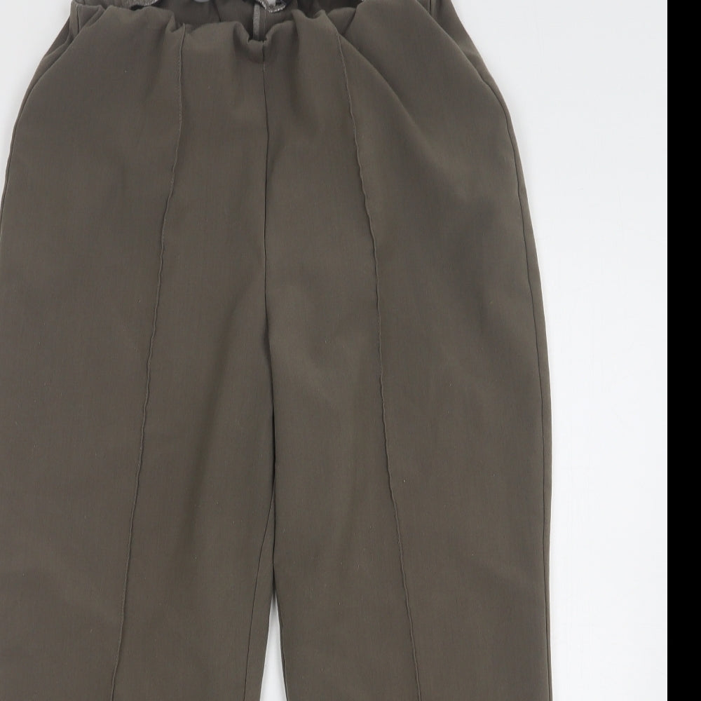 Womens UK Size 14 Mia Moda Regular Fit  Green Trousers
