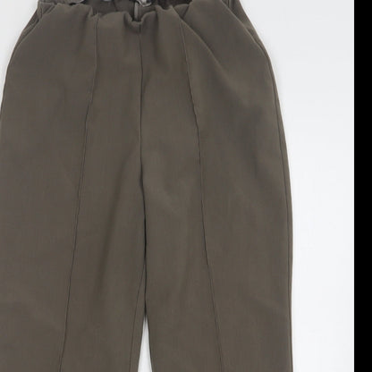 Womens UK Size 14 Mia Moda Regular Fit  Green Trousers
