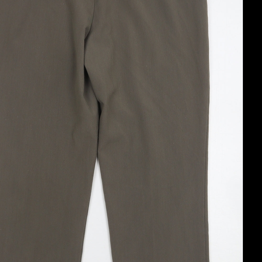 Womens UK Size 14 Mia Moda Regular Fit  Green Trousers