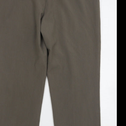 Womens UK Size 14 Mia Moda Regular Fit  Green Trousers