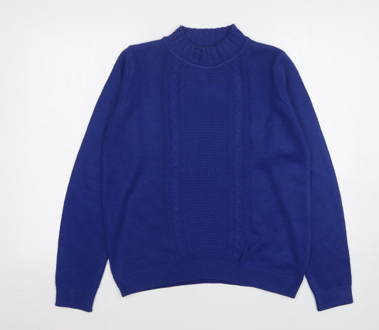 Womens UK Size 10 EWM Blue Pullover Jumper