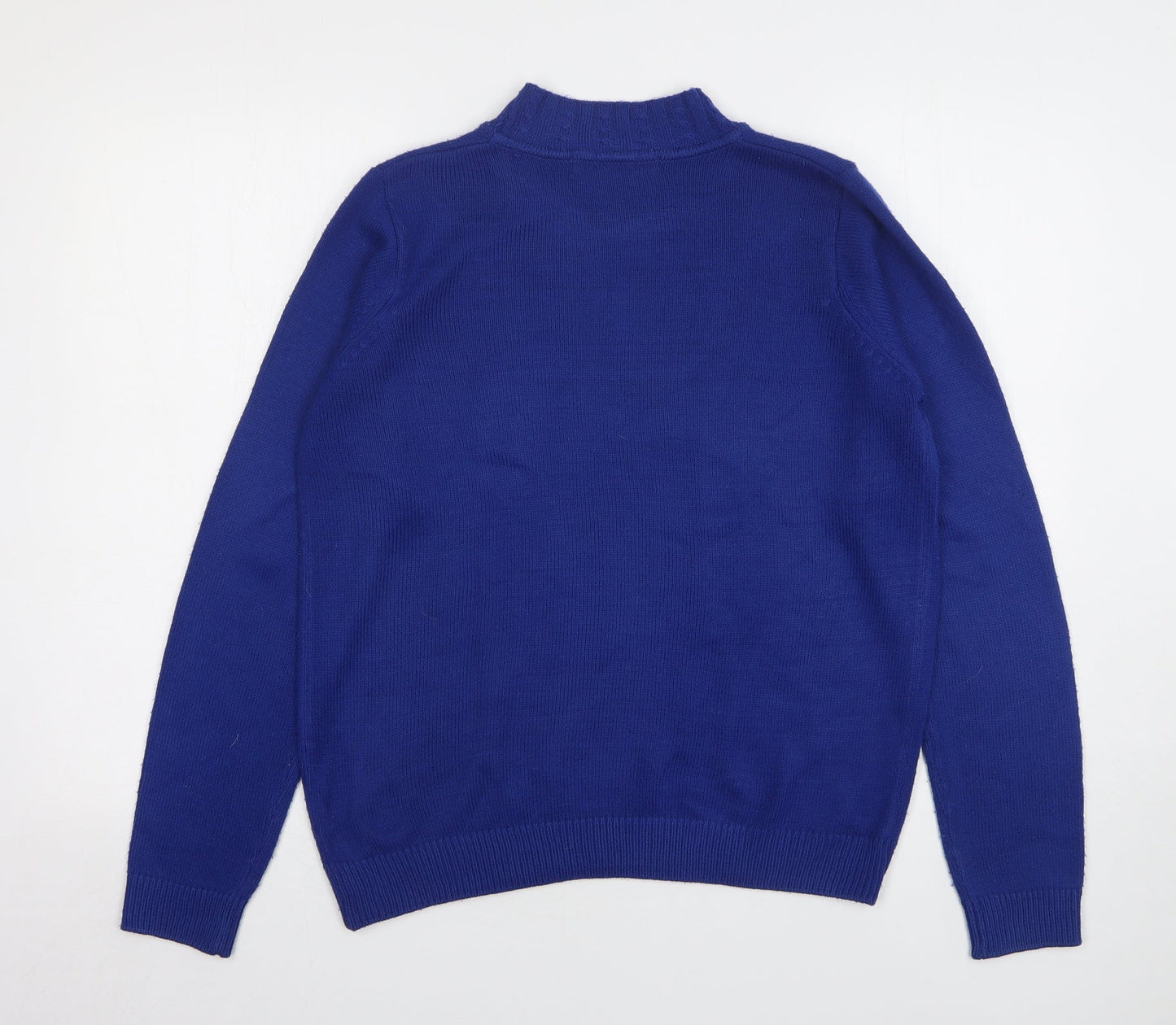 Womens UK Size 10 EWM Blue Pullover Jumper
