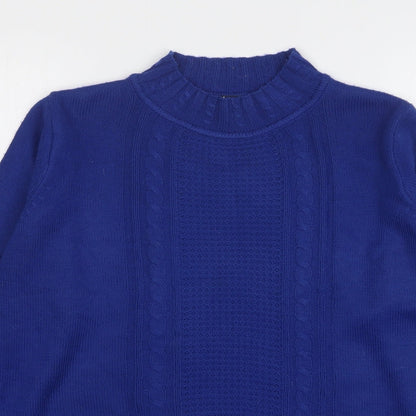 Womens UK Size 10 EWM Blue Pullover Jumper
