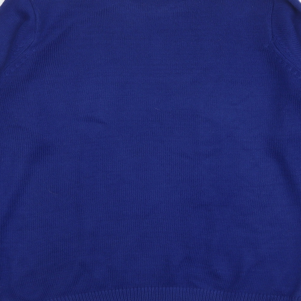 Womens UK Size 10 EWM Blue Pullover Jumper