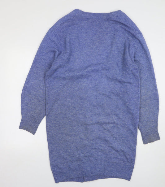 Womens UK Size S H&M Blue Cardigan Jumper