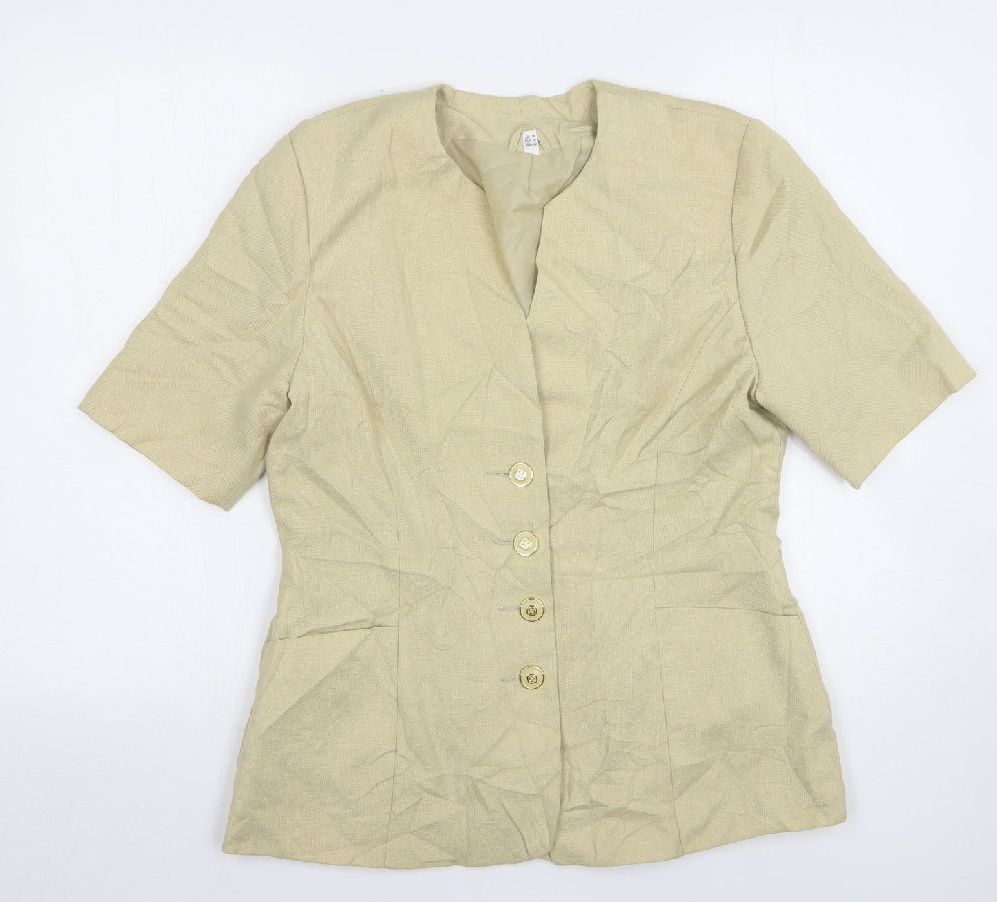 Womens UK Size 14 Preworn Regular Beige Blazer