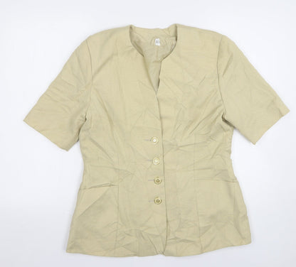 Womens UK Size 14 Preworn Regular Beige Blazer