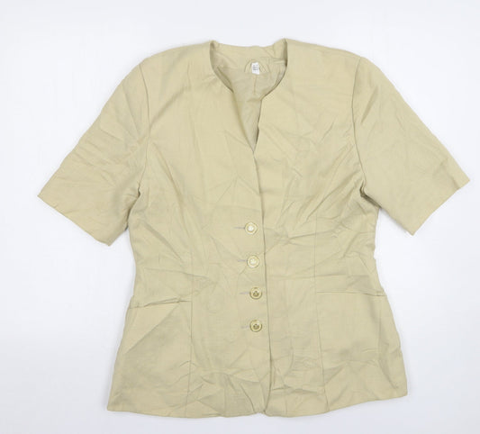 Womens UK Size 14 Preworn Regular Beige Blazer