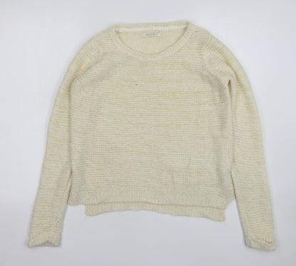 Love Kitwear Womens Beige Round Neck Acrylic Pullover Jumper Size 10