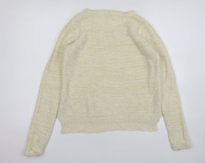 Love Kitwear Womens Beige Round Neck Acrylic Pullover Jumper Size 10