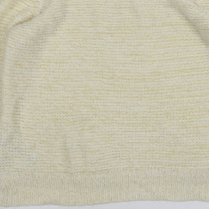 Love Kitwear Womens Beige Round Neck Acrylic Pullover Jumper Size 10
