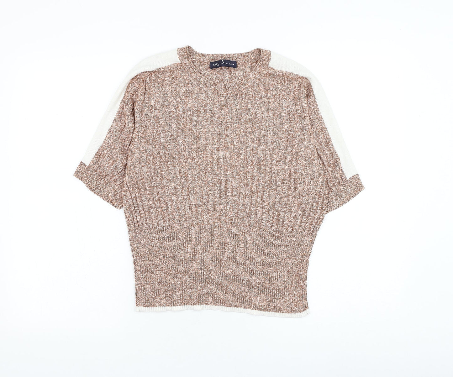 Womens UK Size S Marks and Spencer Brown Pullover Jumper