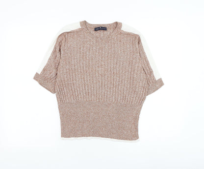 Womens UK Size S Marks and Spencer Brown Pullover Jumper