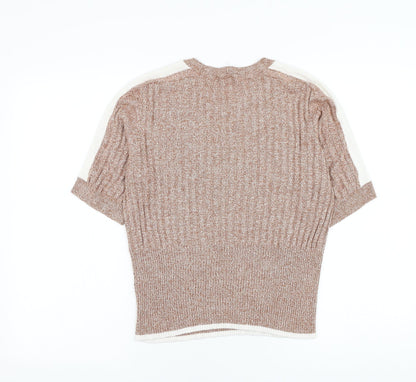 Womens UK Size S Marks and Spencer Brown Pullover Jumper